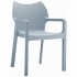Diva Stacking Restaurant Arm Chair in White